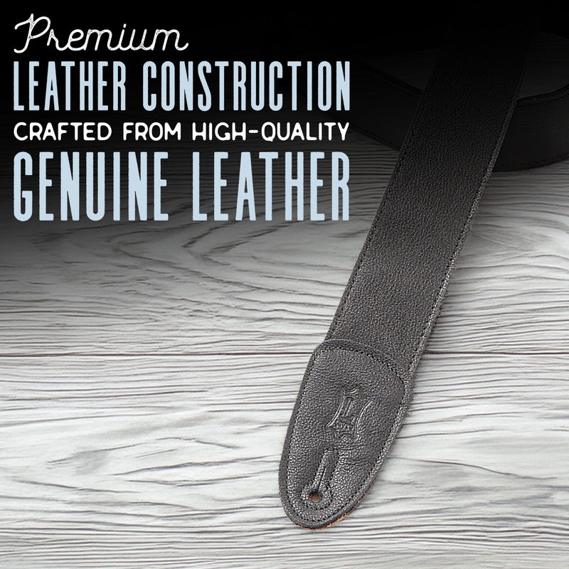 Levy's Levys M7GP 2" Leather Guitar Strap, Brown - Image 4